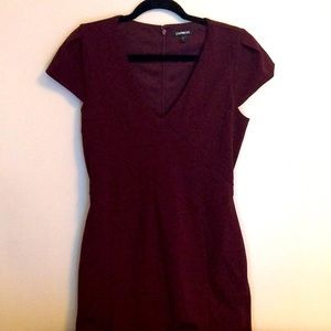 Express Burgundy Bodycon Dress M